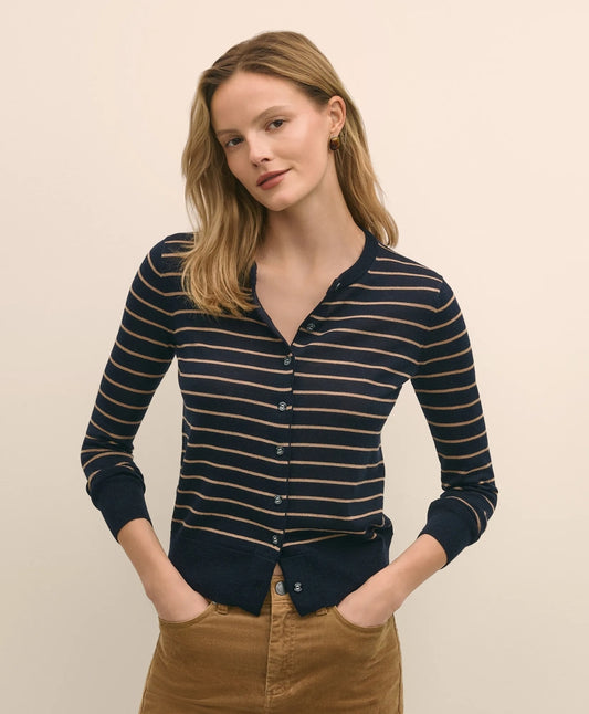 Merino Wool Striped Cardigan | Brooks Brothers online