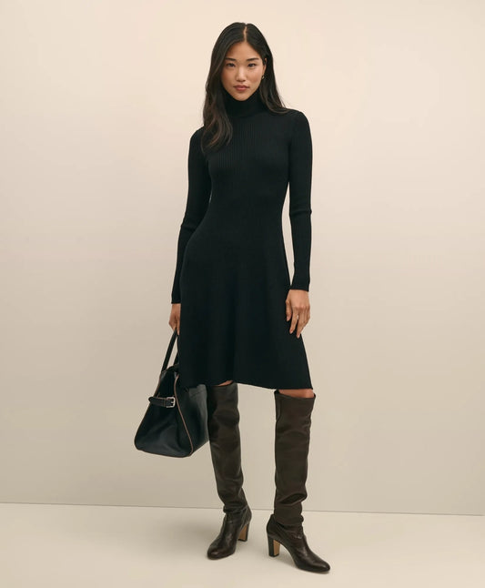 Merino Wool Turtleneck Dress | Brooks Brothers online shop