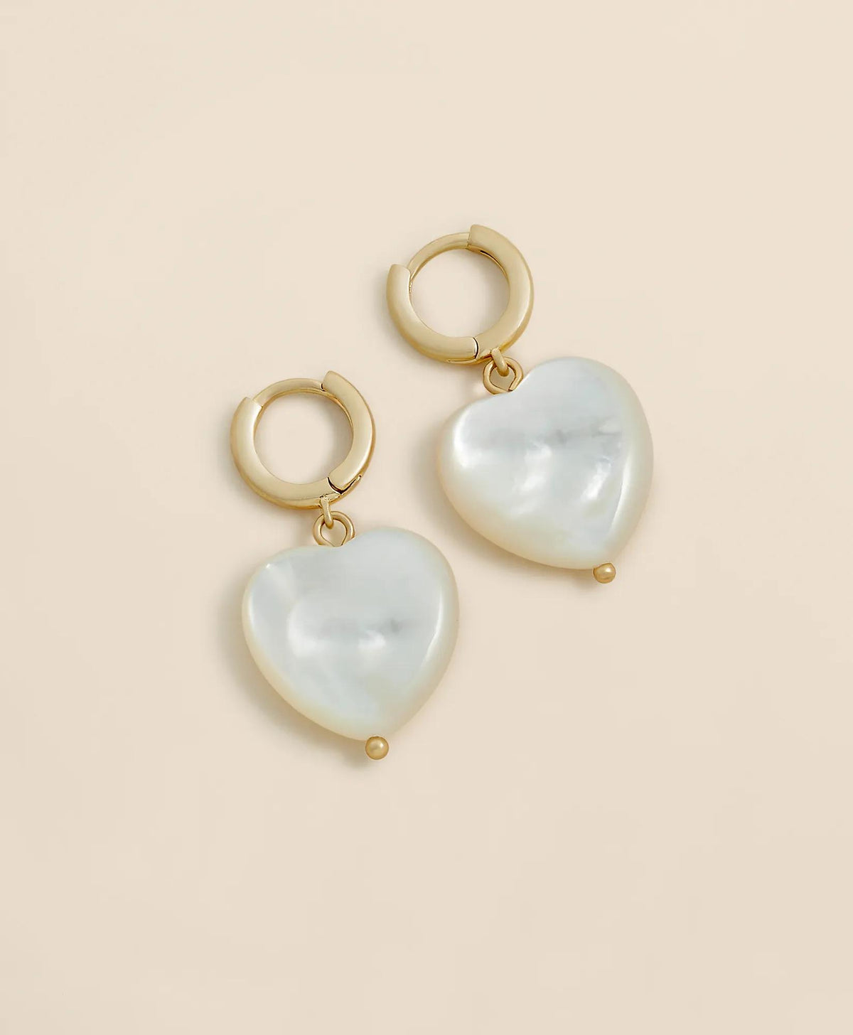 Mother-of-Pearl Gold-Toned Heart Hoop Earrings | Brooks Brothers outlet
