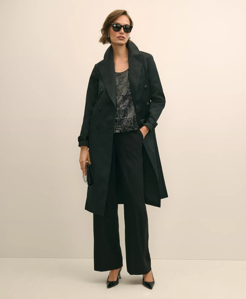 Taffeta Belted Trench Coat | Brooks Brothers discount