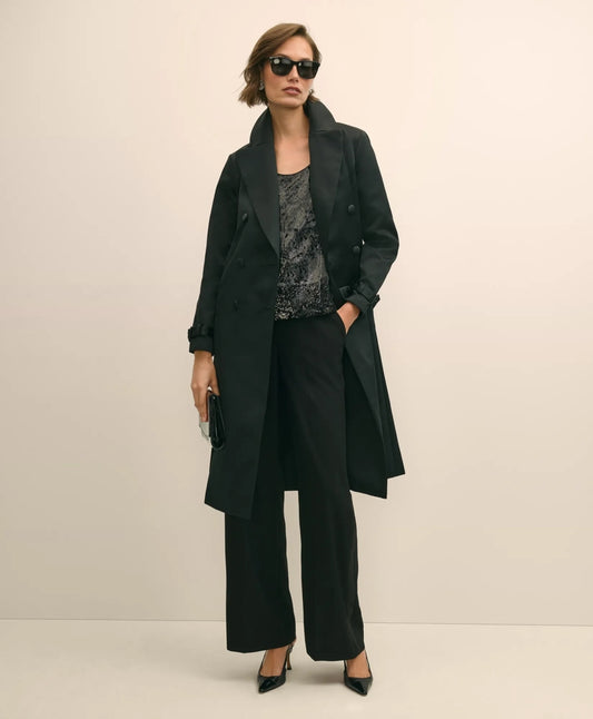 Taffeta Belted Trench Coat | Brooks Brothers discount
