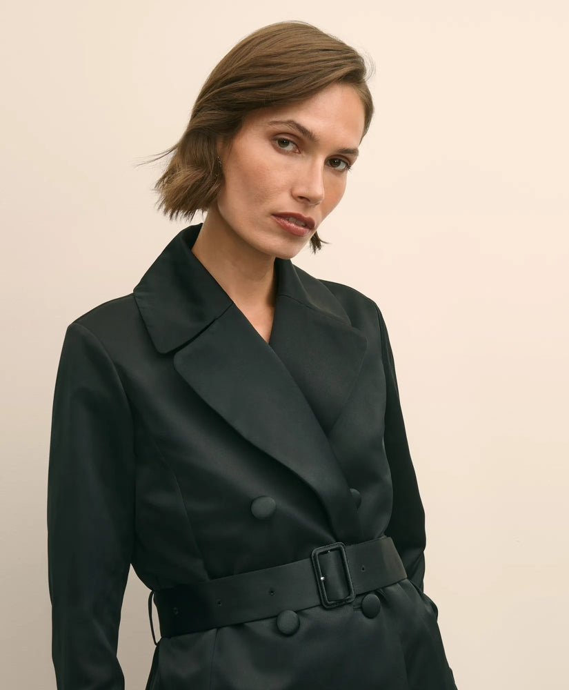 Taffeta Belted Trench Coat | Brooks Brothers discount