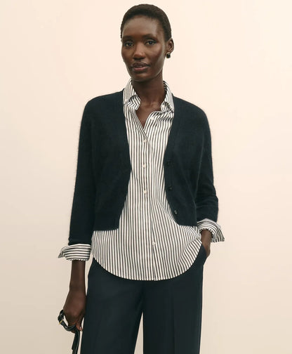 Wool-Cashmere Blend Cropped Cardigan | Brooks Brothers online