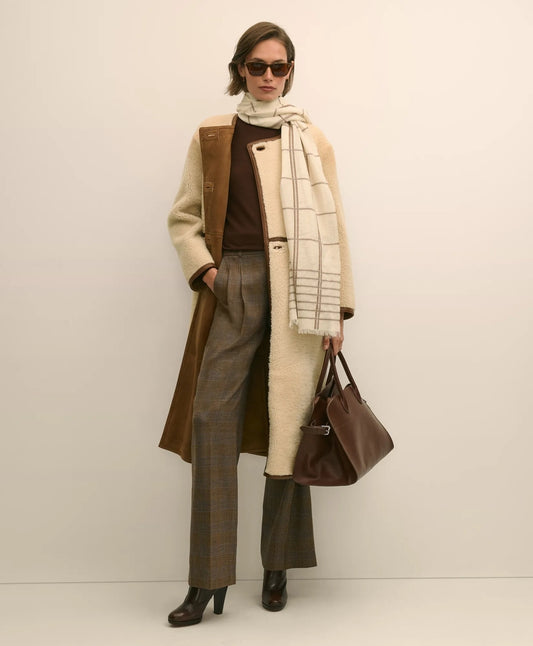 Double-Breasted Shearling Coat | Brooks Brothers outlet