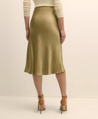 Viscose Bronze-Gold Slip Skirt | Brooks Brothers online