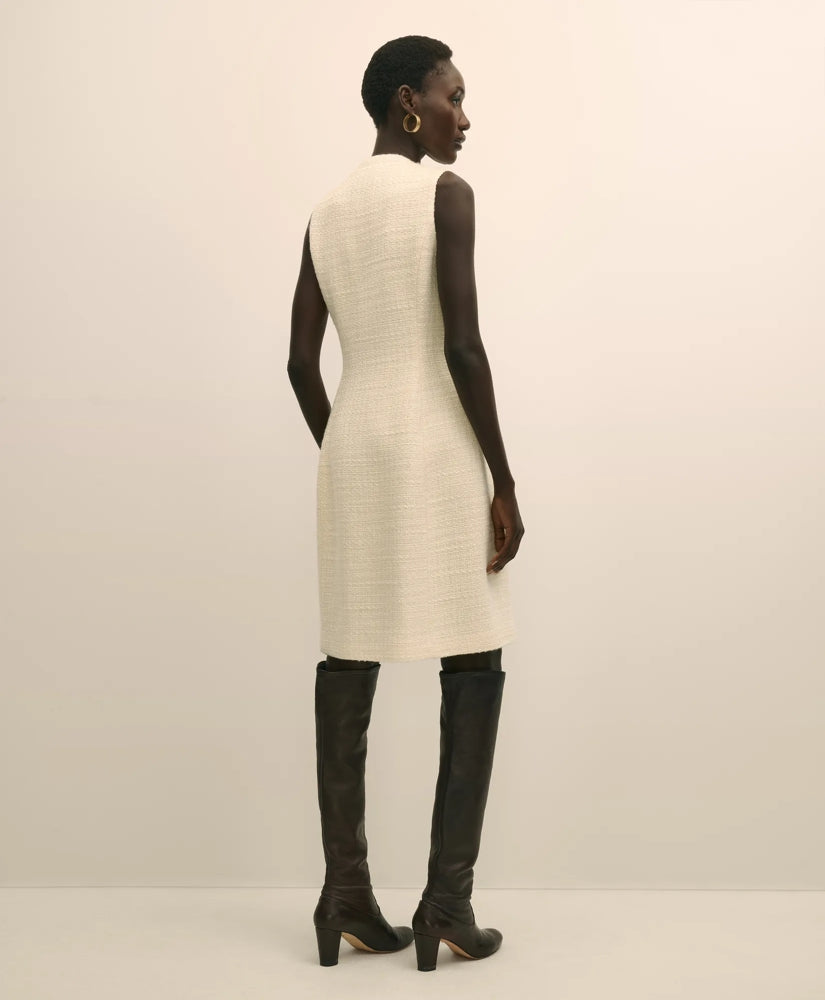 Boucle Sleeveless Button-Front Sheath Dress | Brooks Brothers sale