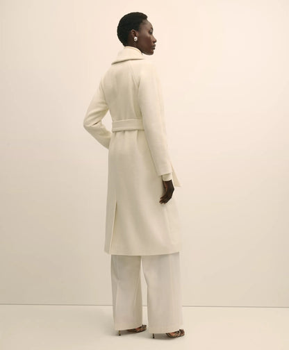 Wool Blend Shawl-Collar Wrap Coat | Brooks Brothers outlet