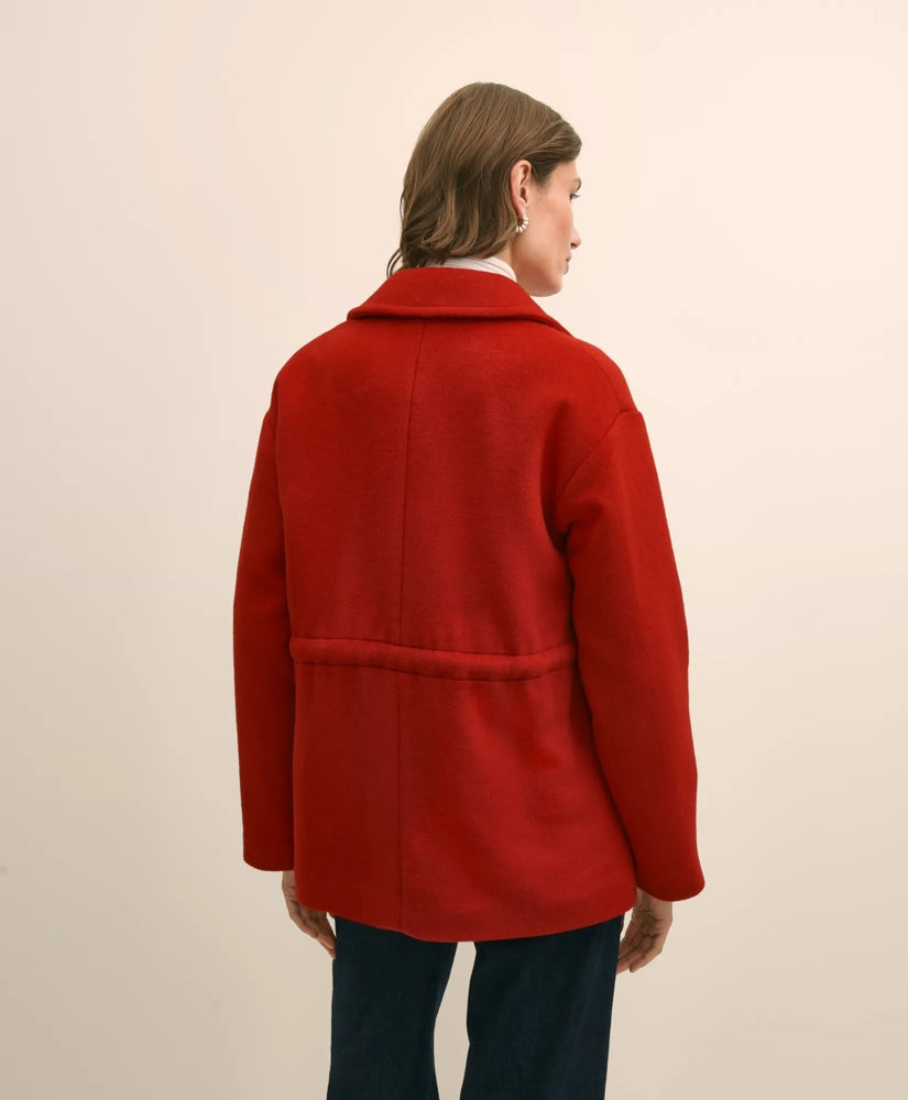 Wool Double-Faced Drawstring Waist Coat | Brooks Brothers online shop