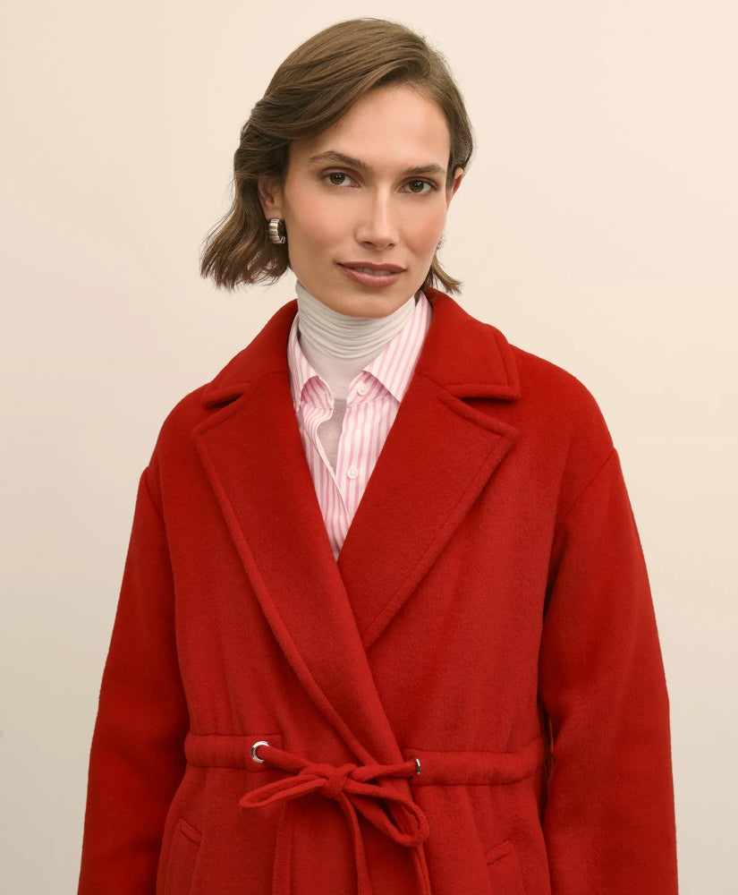 Wool Double-Faced Drawstring Waist Coat | Brooks Brothers online shop