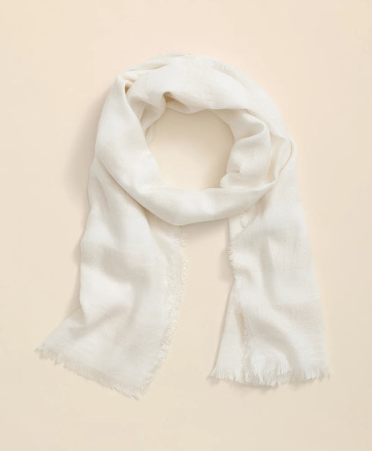 Viscose-Modal-Cotton Blend Shimmer Stripe Scarf | Brooks Brothers online