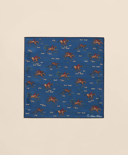 Equestrian Motif Silk Pocket Square | Brooks Brothers online shop