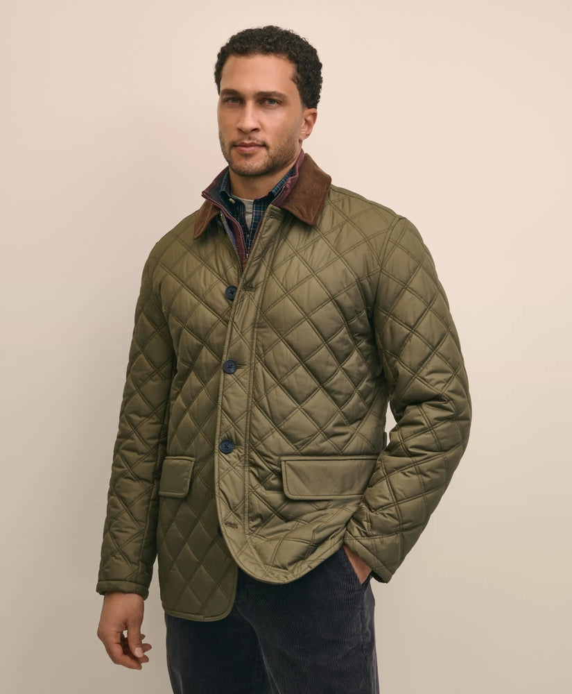 Paddock Diamond Quilted Coat | Brooks Brothers outlet