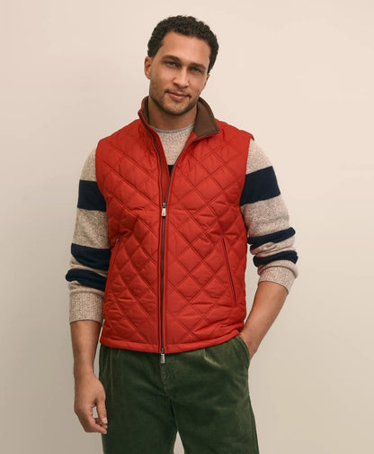 Paddock Diamond Quilted Vest | Brooks Brothers outlet
