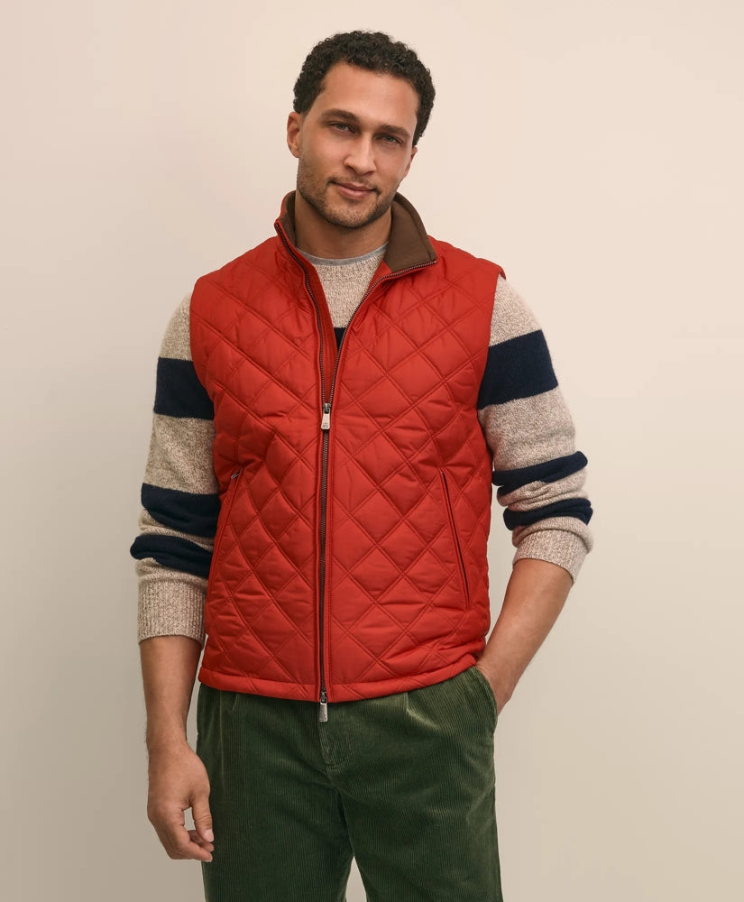 Paddock Diamond Quilted Vest | Brooks Brothers outlet