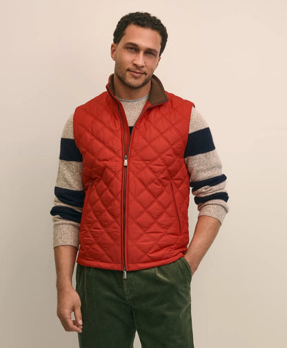 Paddock Diamond Quilted Vest | Brooks Brothers outlet