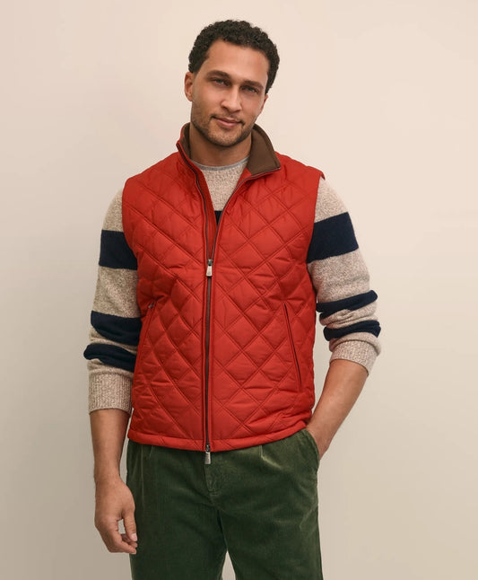 Paddock Diamond Quilted Vest | Brooks Brothers outlet