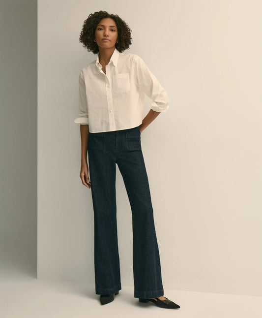 Patch Pocket Bootcut Jeans | Brooks Brothers on sale