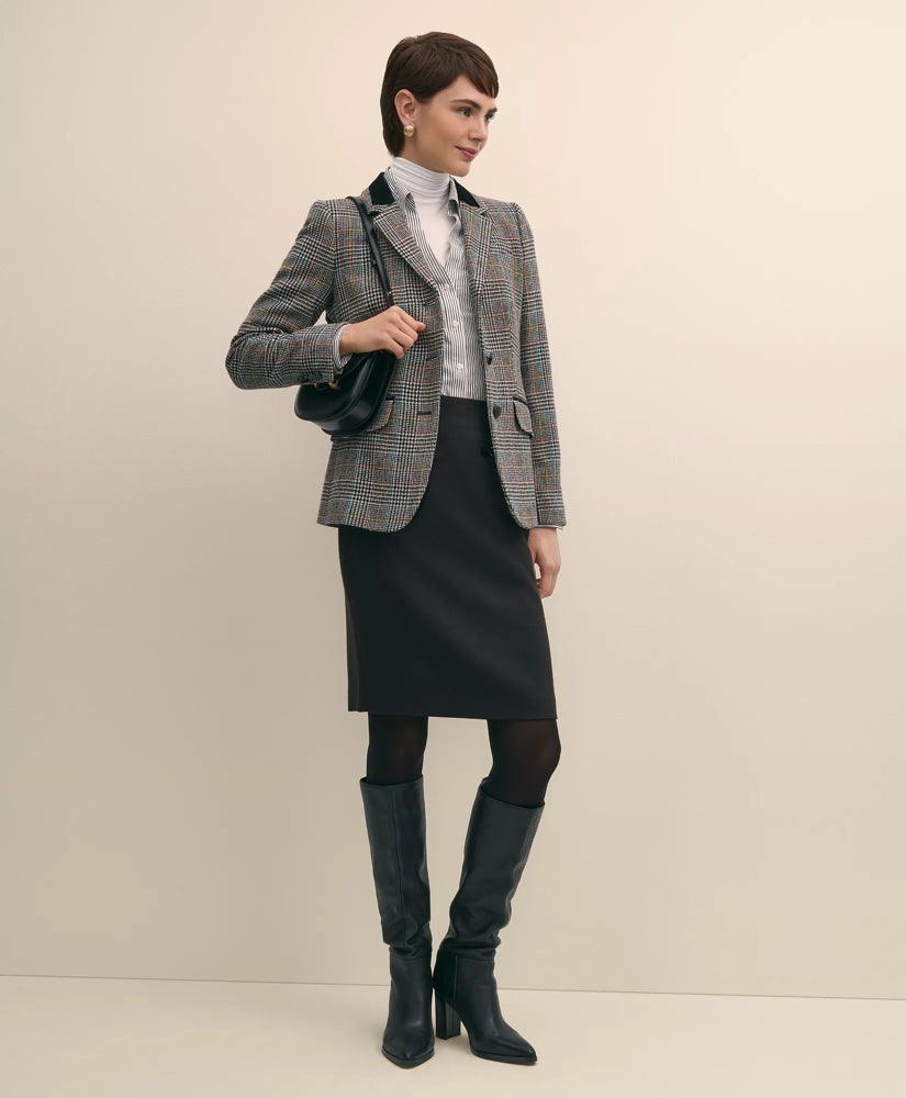 Plaid Shetland Wool Riding Jacket | Brooks Brothers sale
