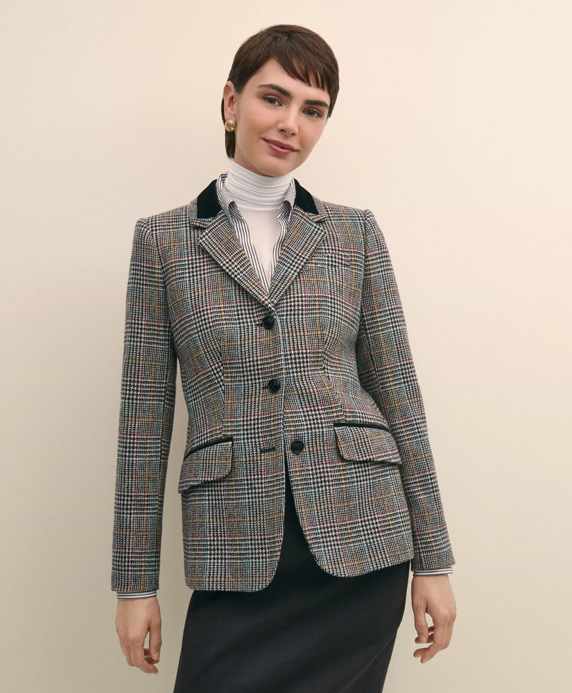Plaid Shetland Wool Riding Jacket | Brooks Brothers sale