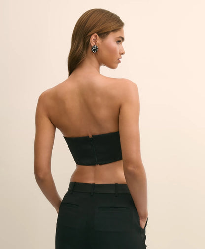 Pleated Cummerbund Bustier Top | Brooks Brothers online