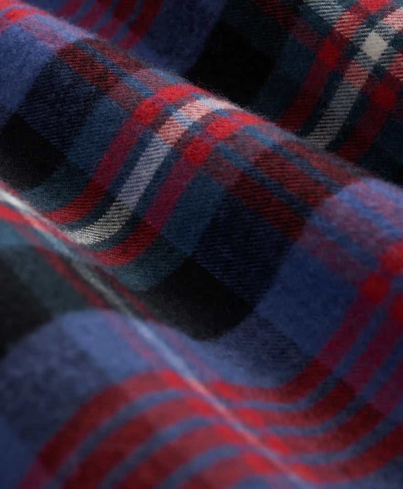 Portuguese Flannel Polo Button Down Collar, Bright Plaid Shirt | Brooks Brothers discount