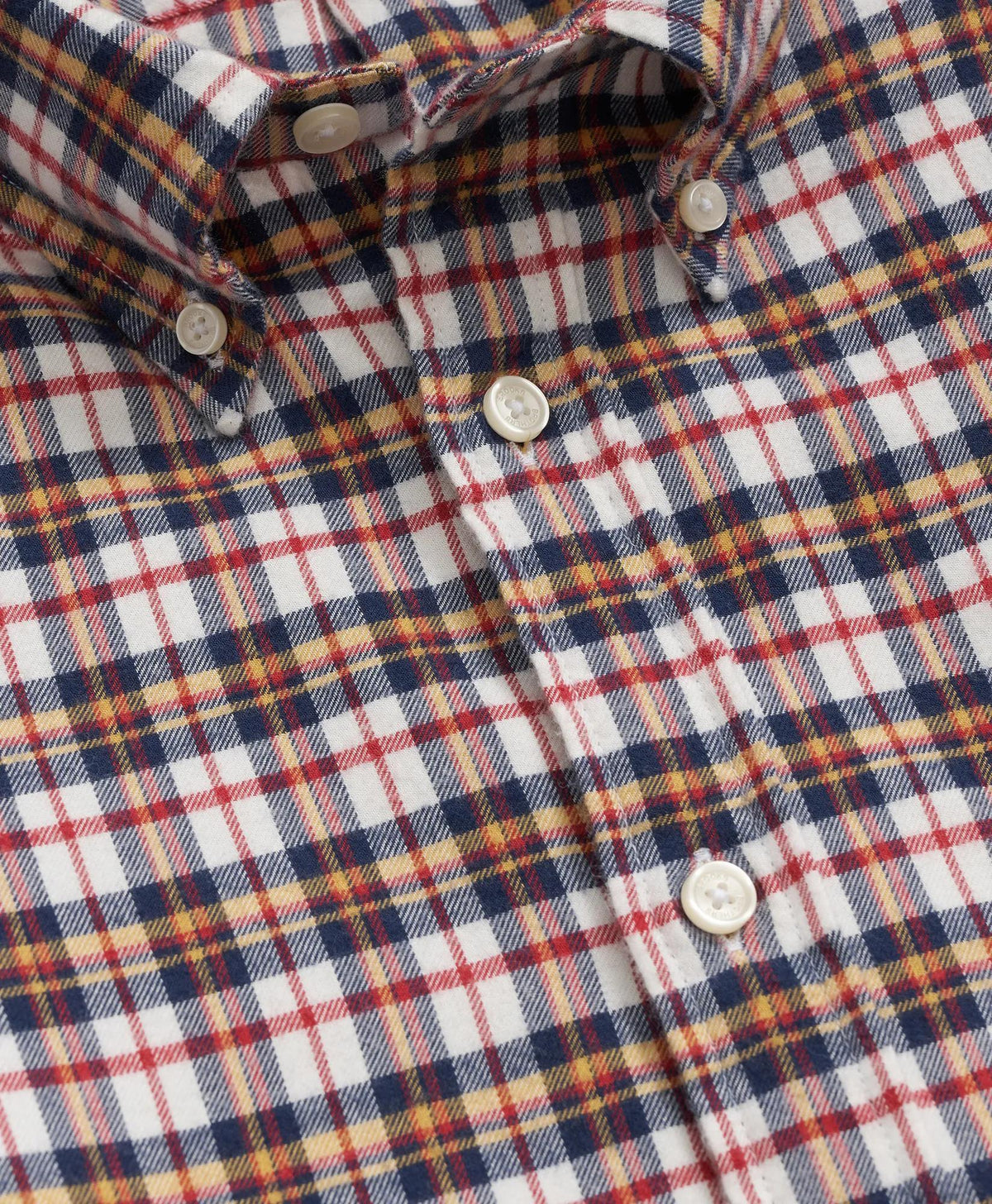 Portuguese Flannel Polo Button Down Collar, Multi-Check Shirt | Brooks Brothers for sale