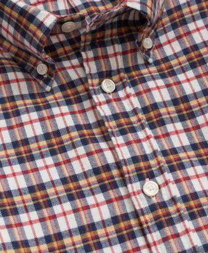 Portuguese Flannel Polo Button Down Collar, Multi-Check Shirt | Brooks Brothers for sale