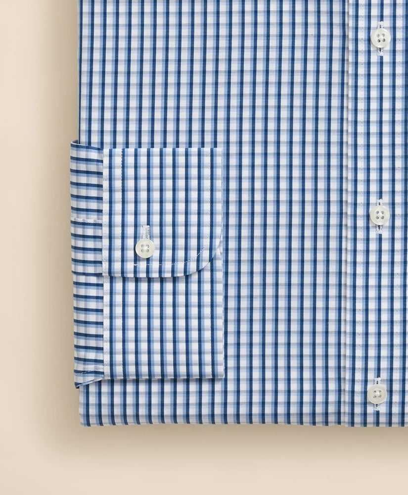 Pure Supima® Cotton Regular-Finish Ainsley Collar, Check Dress Shirt | Brooks Brothers online
