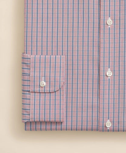 Pure Supima® Cotton Regular-Finish Ainsley Collar, Ground Check Dress Shirt | Brooks Brothers on sale