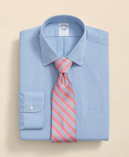 Pure Supima® Cotton Regular-Finish, Ainsley Collar Micro Check Dress Shirt | Brooks Brothers sale