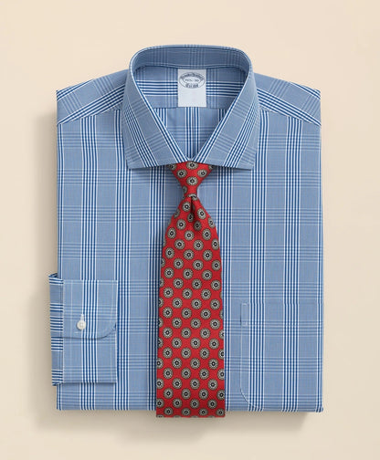 Pure Supima® Cotton Regular-Finish, English Spread Collar Glen Plaid Dress Shirt | Brooks Brothers for sale