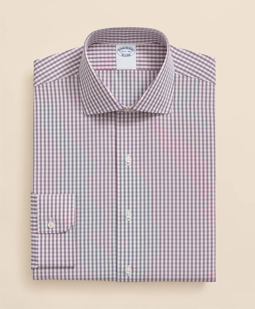 Pure Supima® Cotton Regular-Finish English Spread Collar, Micro Check Dress Shirt | Brooks Brothers sale