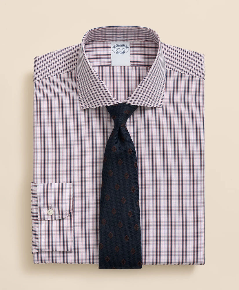 Pure Supima® Cotton Regular-Finish English Spread Collar, Micro Check Dress Shirt | Brooks Brothers sale