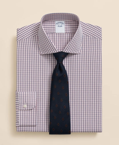 Pure Supima® Cotton Regular-Finish English Spread Collar, Micro Check Dress Shirt | Brooks Brothers sale