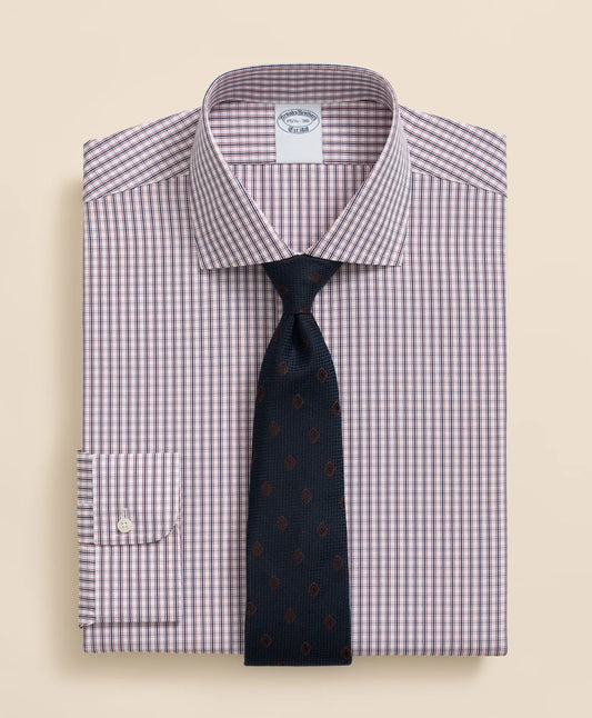 Pure Supima® Cotton Regular-Finish English Spread Collar, Micro Check Dress Shirt | Brooks Brothers sale