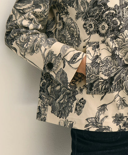 Relaxed Cotton Twill Floral Jacket | Brooks Brothers on sale