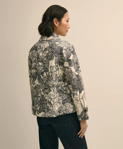 Relaxed Cotton Twill Floral Jacket | Brooks Brothers on sale