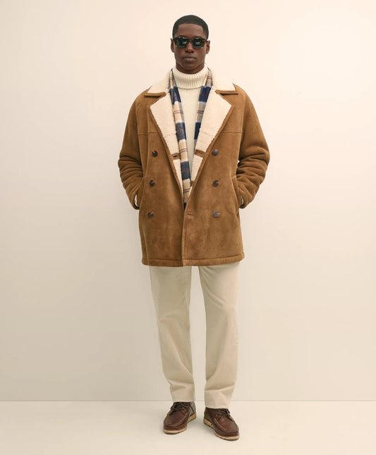 Shearling Double-Breasted Coat | Brooks Brothers online