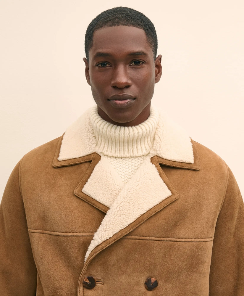 Shearling Double-Breasted Coat | Brooks Brothers online
