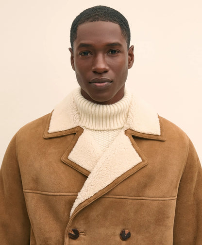 Shearling Double-Breasted Coat | Brooks Brothers online