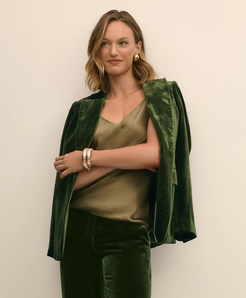 Silk-Blend One-Button Velvet Jacket | Brooks Brothers on sale