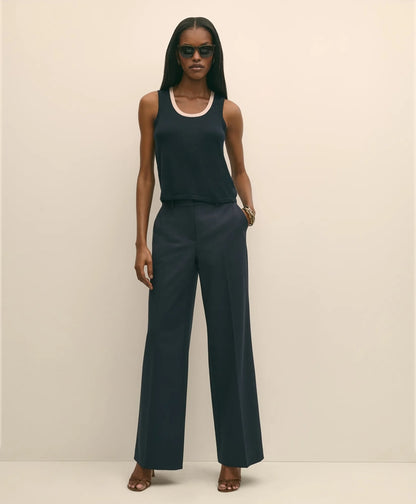 Silk-Blend Tipped Sleeveless Sweater Shell | Brooks Brothers online