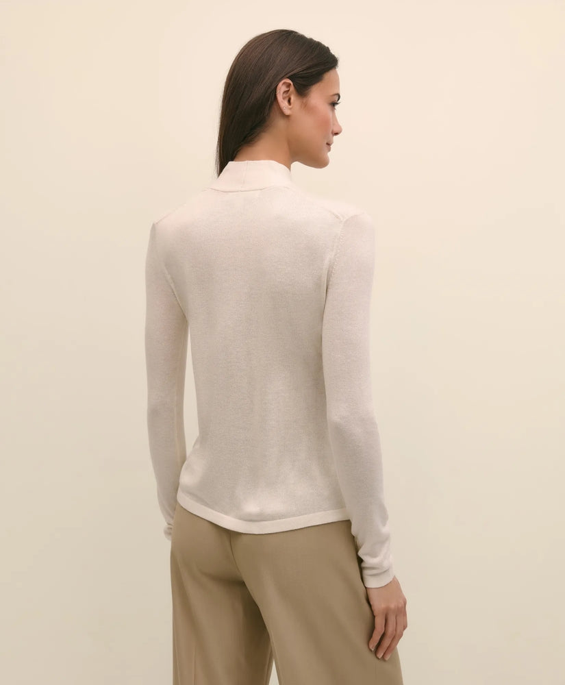 Silk Cashmere Twist Neck Sweater | Brooks Brothers discount