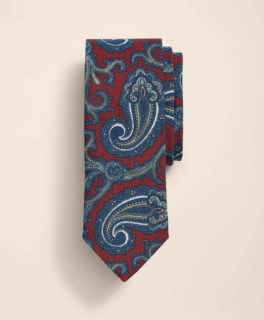 Silk-Cotton Paisley Tie | Brooks Brothers for sale