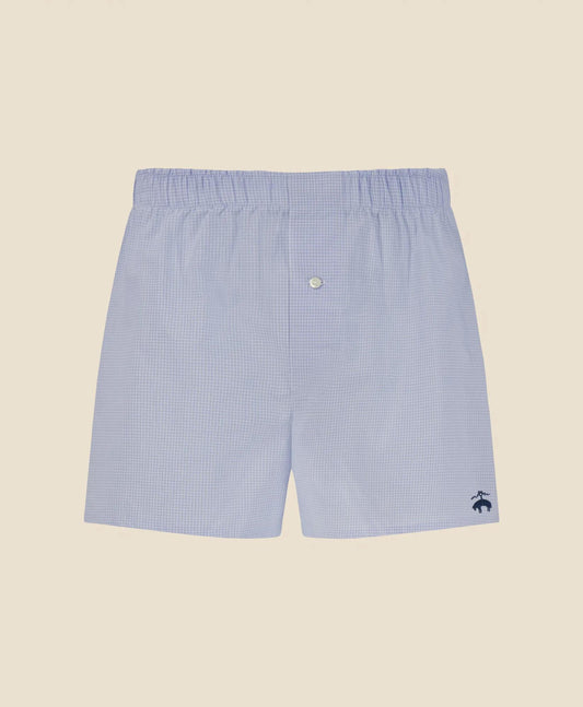 Slim Fit Cotton Broadcloth Windowpane Boxers | Brooks Brothers online shop
