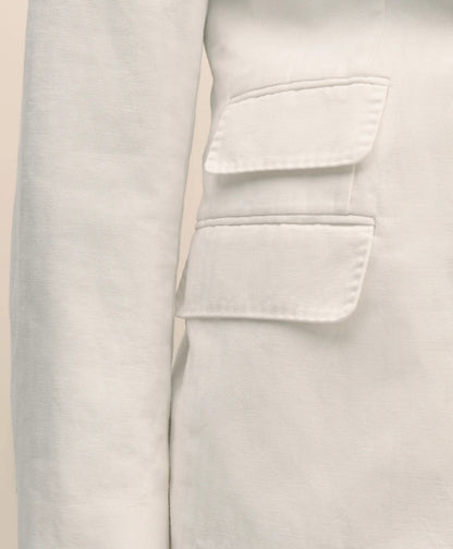 Slim Fit Cotton-Linen Herringbone Double-Breasted Suit Jacket | Brooks Brothers sale