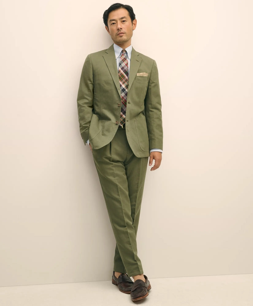 Slim Fit Fine Twill Washed Linen-Cotton Suit Jacket | Brooks Brothers discount