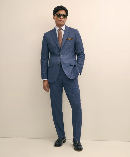 Slim Fit Wool Checked 1818 Suit | Brooks Brothers outlet