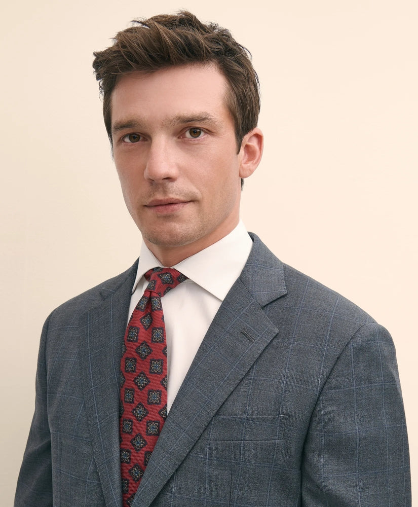 Slim Fit Wool Windowpane 1818 Suit | Brooks Brothers outlet