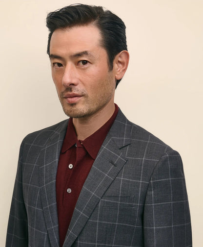 Slim Fit Wool Windowpane 1818 Suit | Brooks Brothers outlet